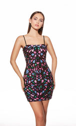 Alyce Paris Colorful Mini HoCo Dress 40098