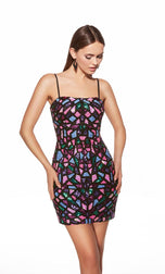 Alyce Paris Colorful Mini HoCo Dress 40098