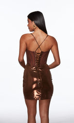 Alyce Paris Metallic Ruched HoCo Dress 40103