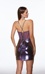 Alyce Paris Metallic Ruched HoCo Dress 40103