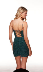 Alyce Paris Plunging Neckline Short Dress 40112