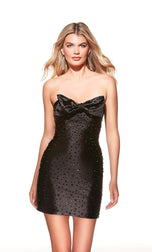 Alyce Paris Strapless Cute Bow HoCo Dress 40134
