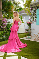 Ava Presley Side Ruffle A-Line Prom Dress 40532