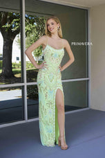 Primavera Couture Beaded Scoop Neck Long Dress 4156 - B