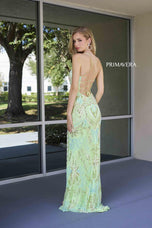 Primavera Couture Beaded Scoop Neck Long Dress 4156 - B