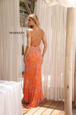 Primavera Couture Beaded Scoop Neck Long Dress 4156 - B