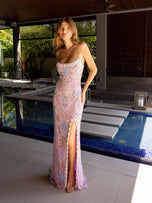 Primavera Couture Beaded Scoop Neck Long Dress 4156 - B