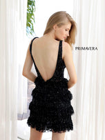 Primavera Sequin Ruffle Homecoming Dress 4203