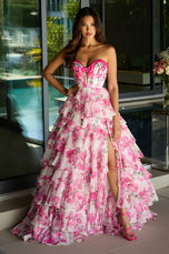 Ava Presley Strapless Floral Ballgown Prom Dress 42207