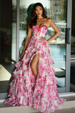 Ava Presley Strapless Floral Ballgown Prom Dress 42207