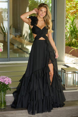 Ava Presley A-Line with Cutouts Prom Dress 42211