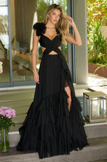 Ava Presley A-Line with Cutouts Prom Dress 42211