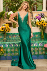 Ava Presley Stretch Satin Open Back Prom Dress 42230