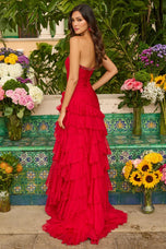 Ava Presley Asymmetrical Drop Waist Ruffle Prom Dress 42242