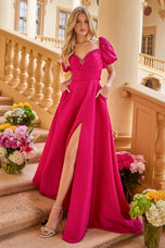 Ava Presley Puff Sleeve A-Line Prom Dress 42269