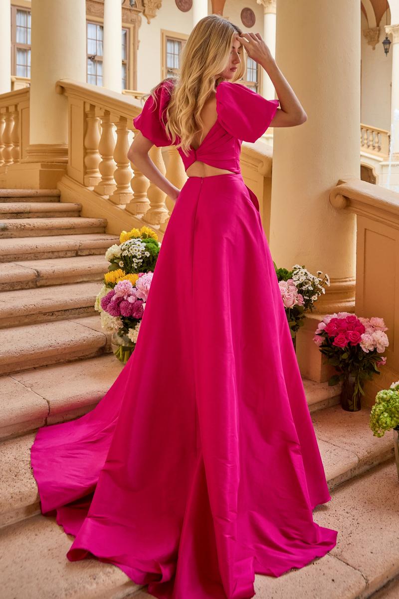 Ava Presley Puff Sleeve A-Line Prom Dress 42269