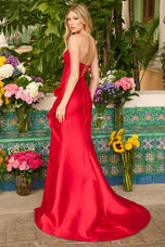 Ava Presley Strapless Ruffle Slit Prom Dress 42310