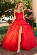 Ava Presley A-Line Satin Prom Dress 42314