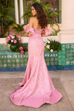 Ava Presley Ruffle Off-the-Shoulder Prom Dress 42319