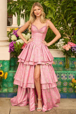 Ava Presley Jacquard High-Low Prom Dress 42321