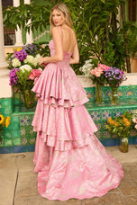 Ava Presley Jacquard High-Low Prom Dress 42321