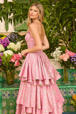 Ava Presley Jacquard High-Low Prom Dress 42321