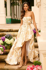 Ava Presley Jacquard Strapless Prom Dress 42344