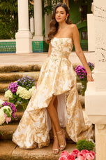 Ava Presley Jacquard Strapless Prom Dress 42344