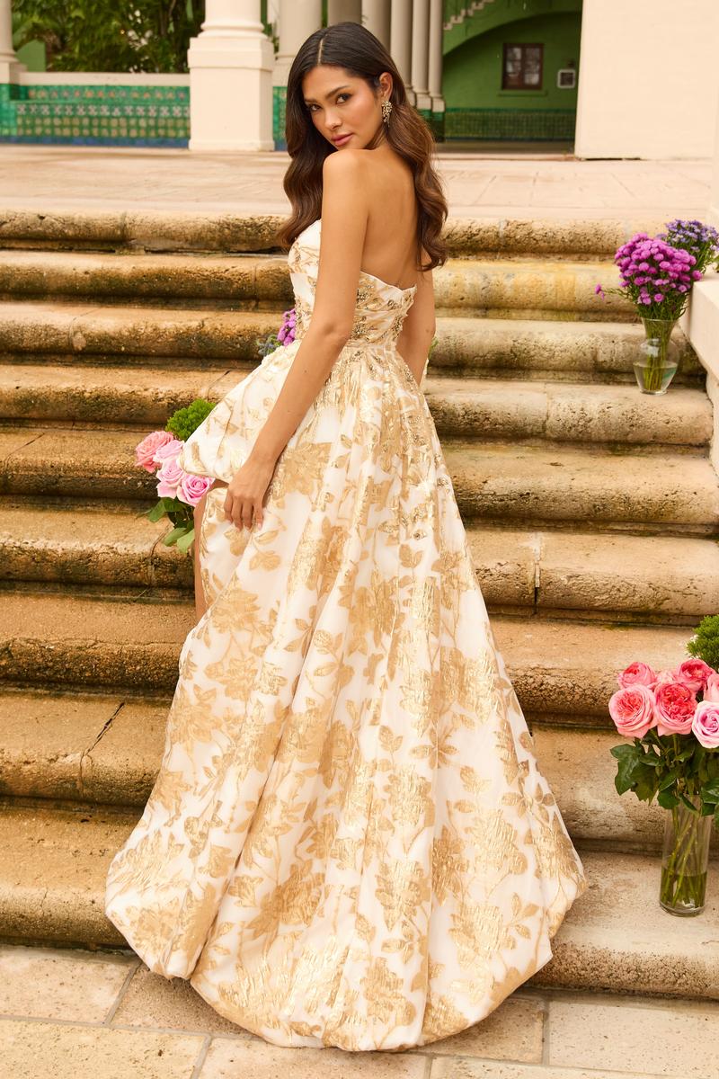 Ava Presley Jacquard Strapless Prom Dress 42344 9321915187431