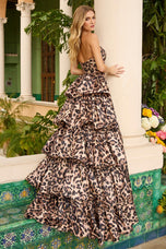 Ava Presley Leopard Print Ball Gown Prom Dress 42359