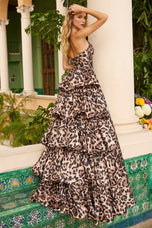 Ava Presley Leopard Print Ball Gown Prom Dress 42359