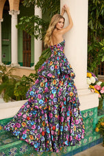Ava Presley Floral Print Ballgown Prom Dress 42360
