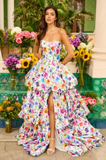 Ava Presley Floral Print Ballgown Prom Dress 42360