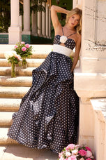 Ava Presley Thin Straps Polka-Dot  Ball Gown 42362
