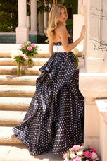 Ava Presley Thin Straps Polka-Dot  Ball Gown 42362