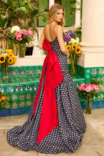 Ava Presley Drop Waist Polka Dot Prom Dress 42368