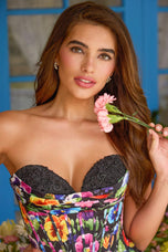 Ava Presley Chiffon Ruffle Floral HoCo Dress 42374