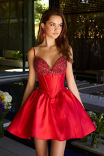 Ava Presley Corset Beaded Bodice Homecoming Dress 42380