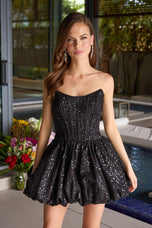 Ava Presley Sequin Corset Bubble Hem Homecoming Dress 42404