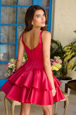 Ava Presley Rosette Ruffle Homecoming Dress 42407