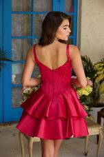 Ava Presley Rosette Ruffle Homecoming Dress 42407