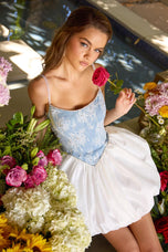 Ava Presley Lace-Up Corset Bubble Hem Homecoming Dress 42409