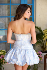Ava Presley Drop Waist Brocade Bubble Homecoming Dress 42416