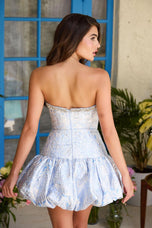 Ava Presley Drop Waist Brocade Bubble Homecoming Dress 42416