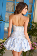 Ava Presley Drop Waist Brocade Bubble Homecoming Dress 42416