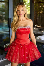 Ava Presley Strapless Beaded Homecoming Dress 42450