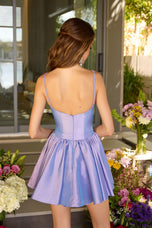 Ava Presley Rosette A-Line Homecoming Dress 42451