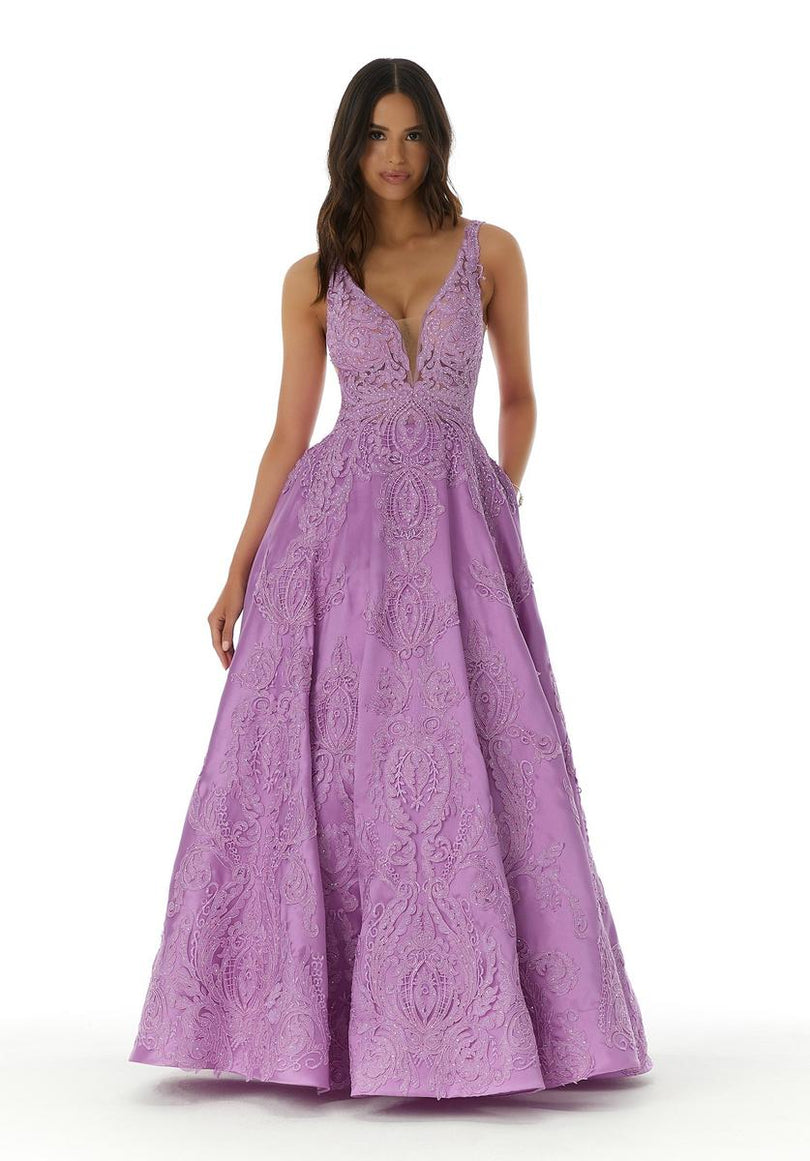 A-line Purple Spaghetti Straps Satin Popular Party Long Prom Dresses, –  bridalsew