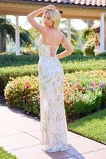 Primavera Couture Long Beaded Strapless Prom Dress 4331