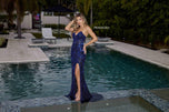 Primavera Couture Beaded Strapless Long Prom Dress 4335